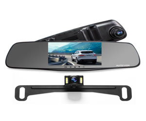 AUTO-VOX M3 Dual Lens Dash Cam 5” LCD Full HD 1080P Rearview Mirror Dash Cam and IP 68 Waterproof Car Reverse License Plate Backup Camera Review