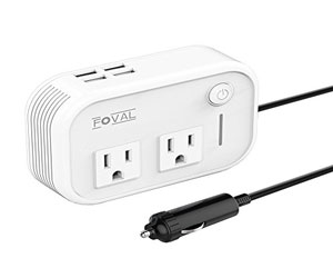 Foval 200W Car Power Inverter DC 12V to 110V AC Converter with 4 USB Ports Charger Review