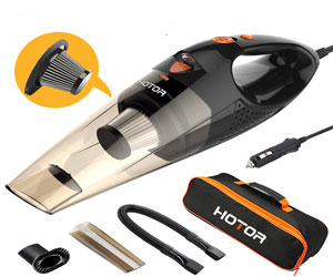HOTOR Car Vacuum Cleaner with LED Light, DC12-Volt Wet/Dry Portable Handheld Auto Vacuum Cleaner for Car Review