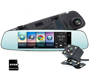 Junsun 4G 7 Dash Cam Car Camera DVR GPS Bluetooth Dual Lens Rearview Mirror Video Recorder Full HD 1080P Automobile DVR Mirror Review