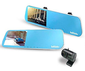 KDLINKS R100 Ultra HD 1296P Front + 1080P Rear 280° Wide Angle Anti-Glare Rearview Mirror Dual Lens Dash Cam Review