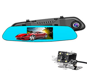 SENDOW Mirror Dash Camera 4.5 inch IPS Touch Screen FHD 6G Lens Mirror Rearview Camera Dual Back Car Dashboard Cam Review