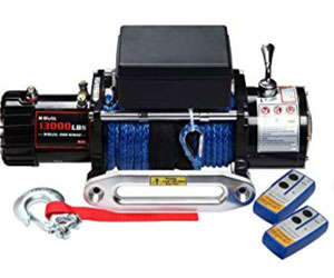 X-BULL 12V Synthetic Rope Electric Winch 13000 lb.Load Capacity Review
